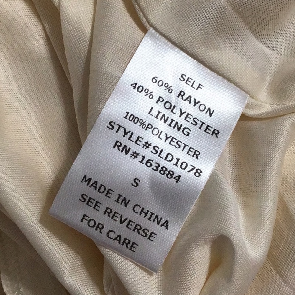 Sweet Lemons Elegant Cream Smocked Dress Size S - Picture 5 of 5